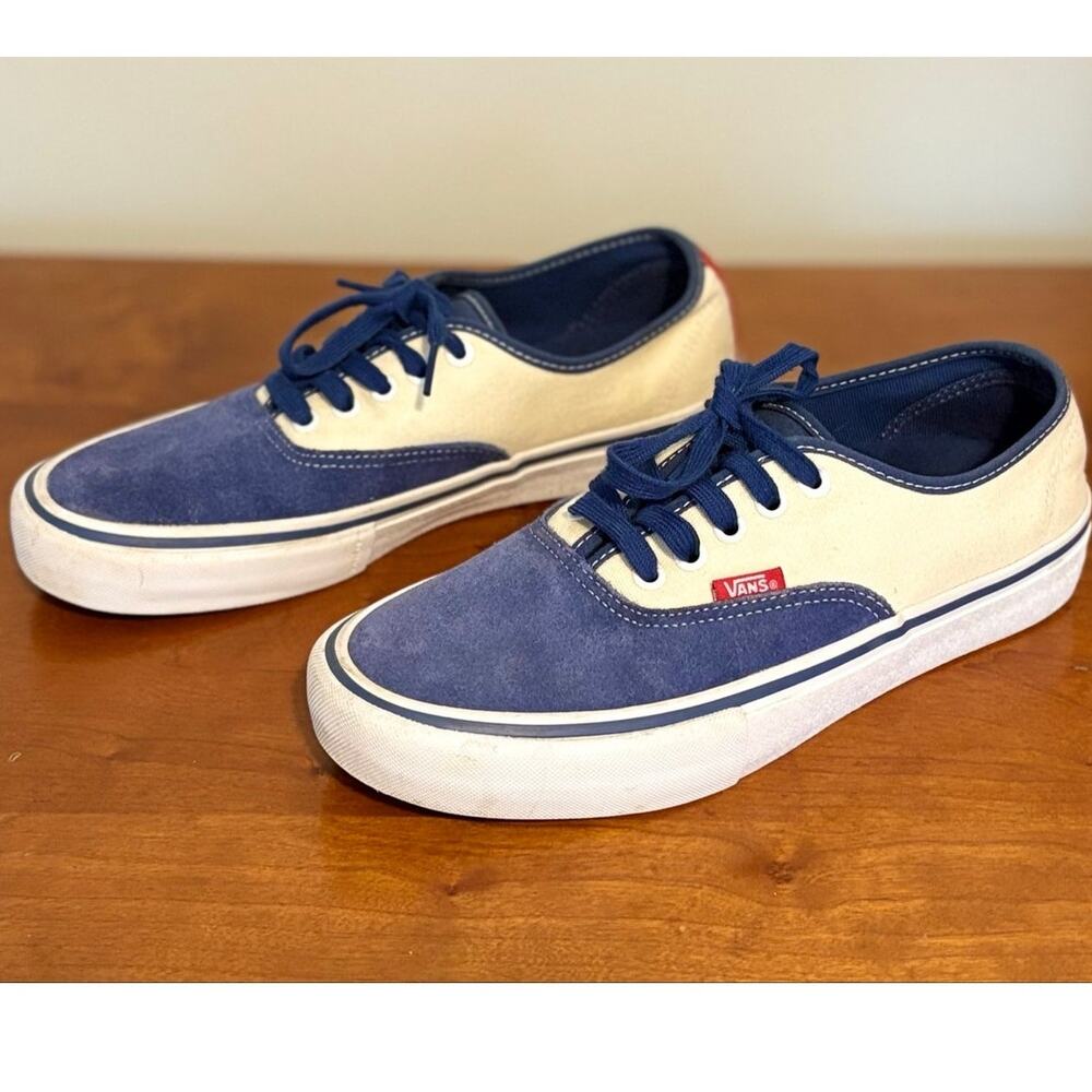 Vans Authentic Pro STV Navy Classic White Skate Inspired Sneakers Size Men's 8 - Picture 5 of 14